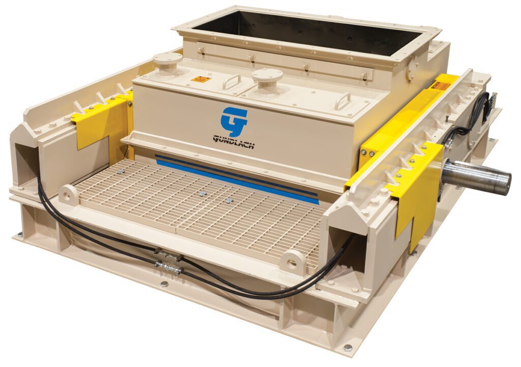 Gundlach Crushers® NANOSIZ-R® high-capacity roll mill without base, featuring heavy-duty fabricated housing, precision roll assembly, and compact fine-grinding design.