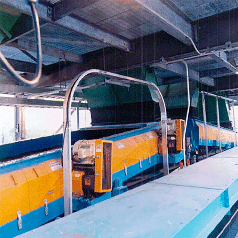 Jeffrey Rader® Raderwave™ Fines Screens installed in a wood processing facility for continuous high-capacity fines removal and chip classification.