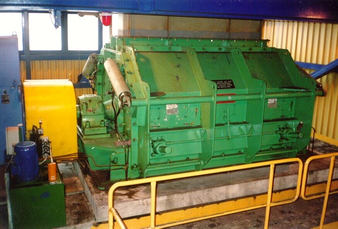 Pennsylvania Crusher Coalpactor installed in an industrial coal processing facility, featuring a heavy-duty enclosed housing designed for reliable impact crushing operations.